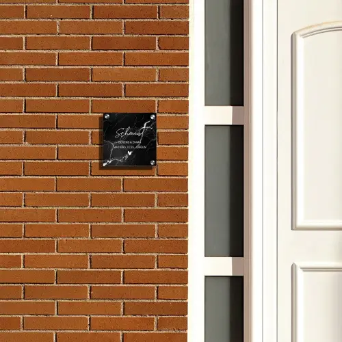 Marmer - Sierlijk Naambord Vierkant klein -sfeer3-XS
