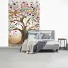 Levensboom - Goud - Kleurrijk - Abstract - Aesthetic fotobehang vinyl groot -slaapkamer
