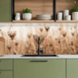 Schermbloem - Droogbloem - Winter - Beige - Minimalistisch keuken achterwand 2 middel -sfeer3