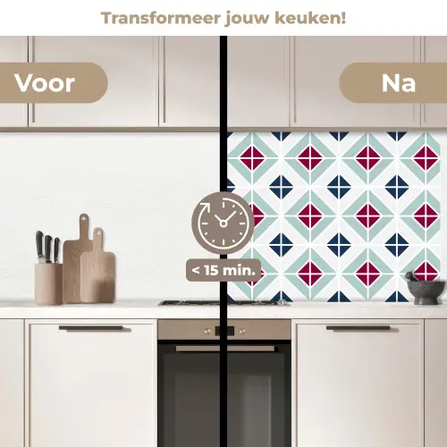 Patronen - Tegel - Abstract keuken achterwand 2 middel 871 -voor-na2_NL