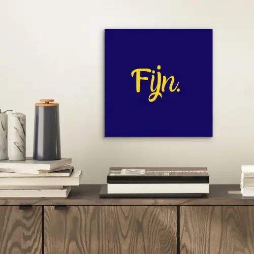 Blauw - Geel - Fijn aluminium wit klein -sfeer1
