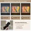 Vrouw - Verfstrepen - Gekleurd Light Box met batterij (Wandlamp) middel -USP_lichtkleurNL