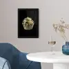 Cupcake - Eten - Goud - Zwart fotolijst zwart zonder passe partout klein -sfeer4