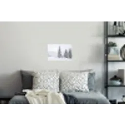 Fijnsparren - Sneeuw - Winter - Landschap - Stilte Muursticker klein -slaapkamer
