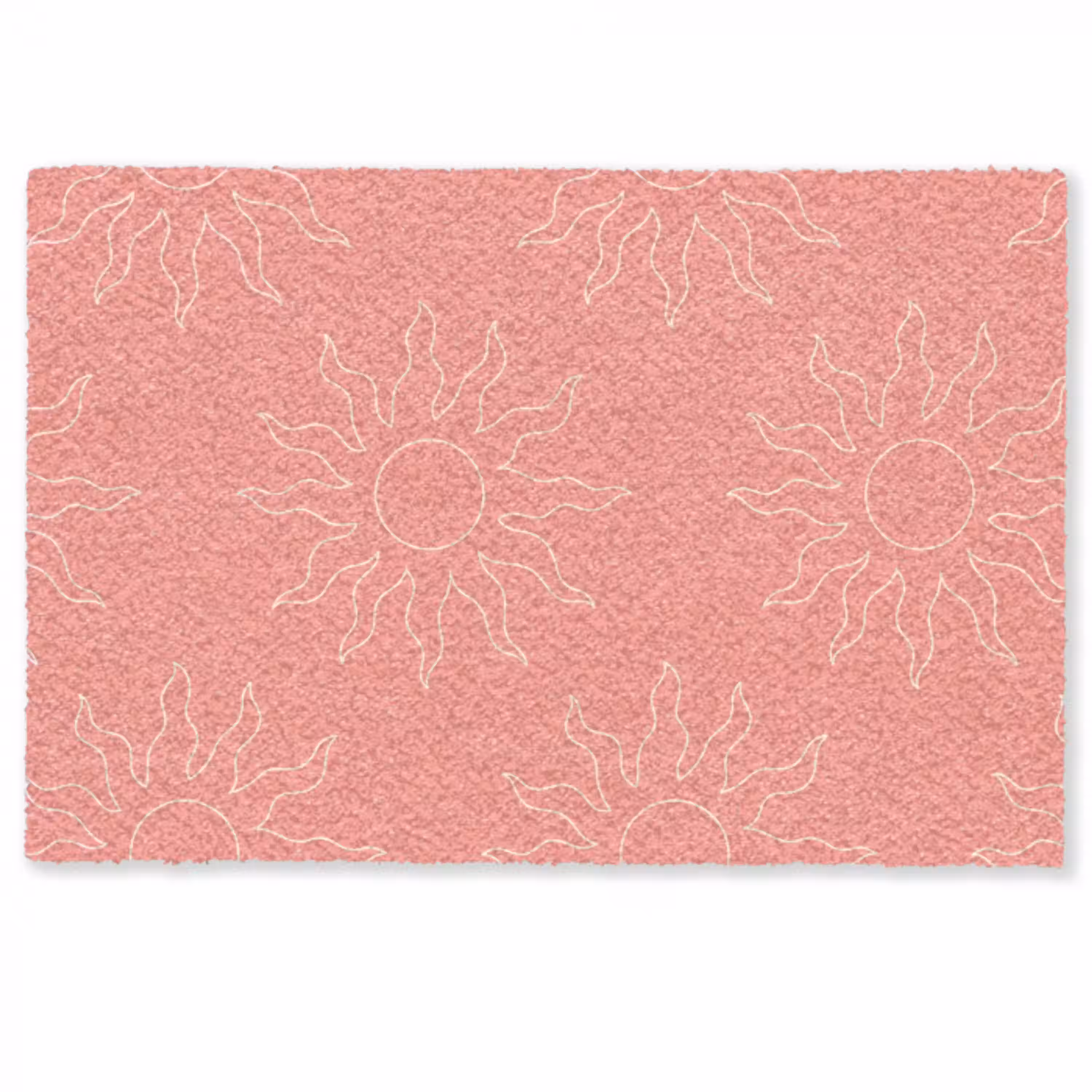 Zonnen - Print - Roze - Wit - Zomer Deurmat klein -zkaufland3d