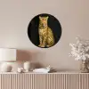 Panter - Realistisch - Bruin Fotolijst rond zonder passe partout klein -sfeer3
