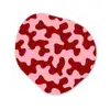 Modern - Abstract - Rood Wandcirkel Organisch Forex 3mm klein 629 -3d