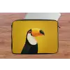 Toekan - Minimalistisch - Snavel - Oranje laptophoes neopreen klein -tafel