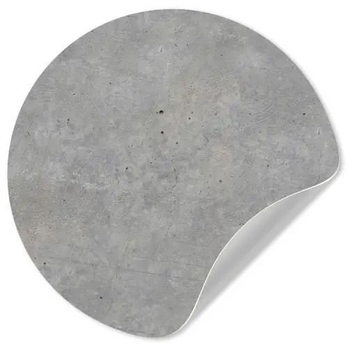 Beton - Patronen - Industrieel Wandcirkel behangsticker klein 186 -3d