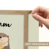 Otter - Strandbal - Kleurrijk Light Box met batterij (Wandlamp kind) middel -USP_websiteprintNL