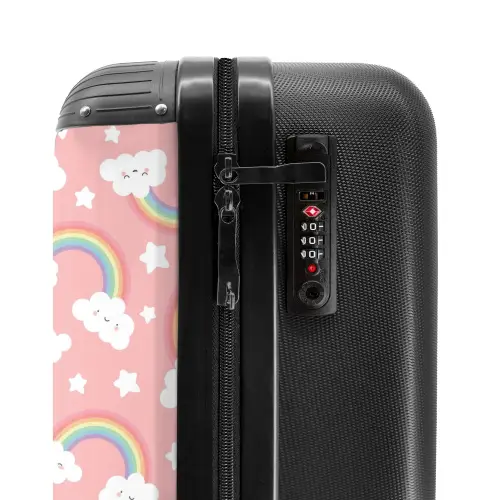 Dromerige regenbooghemel NBS - Handbagage koffer - Kinderen Unisex middel -slot