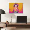 Bloemen - Vrouw - Kimono - Roze PET vilt klein -sfeer5