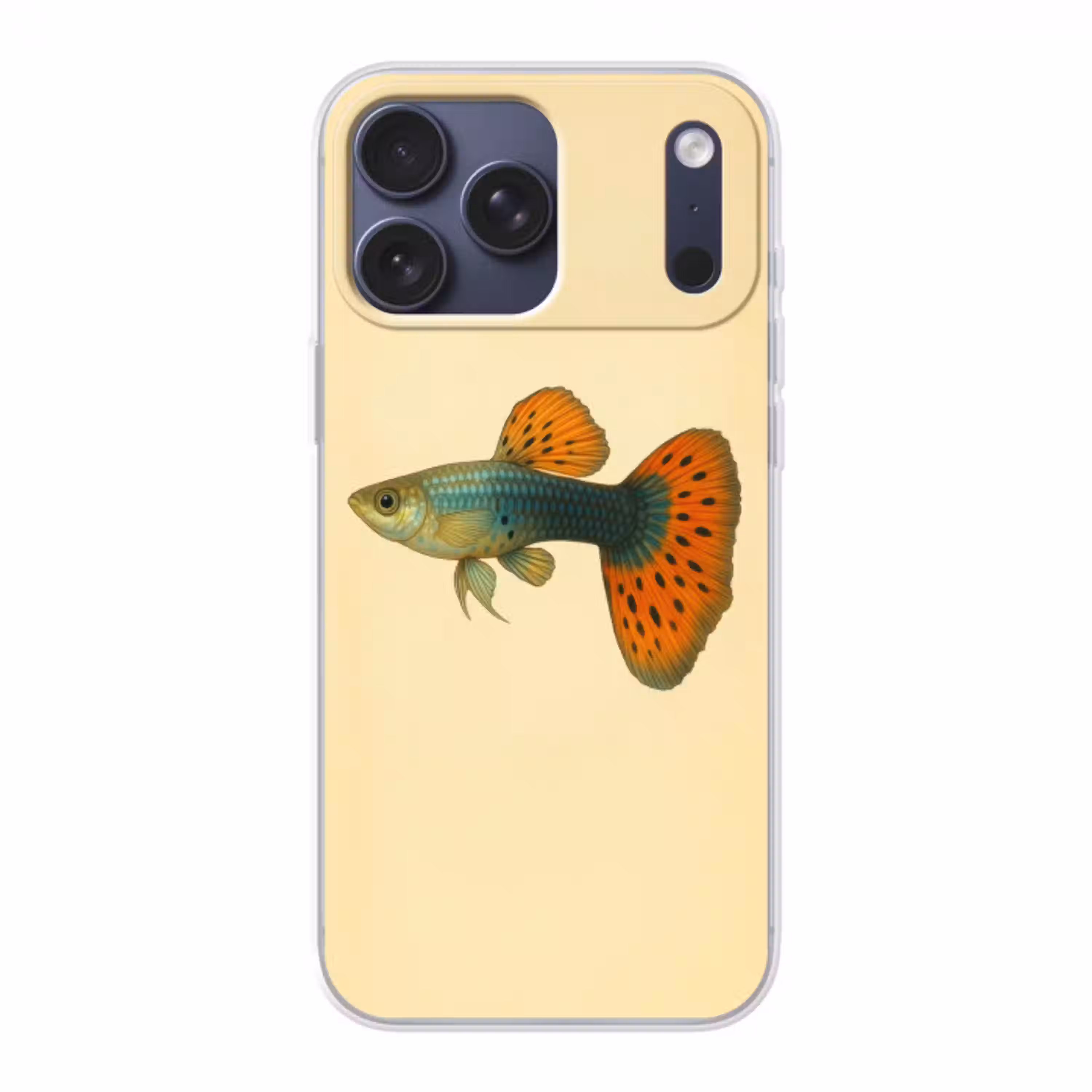 Vis - illustratie - Stippen - Oranje Telefoonhoesje iPhone 17 Pro Max klein -3d