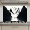 Roeiboot - Mistig - Bergen - Vogels keuken achterwand spatscherm klein -3d_website