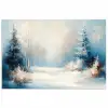 Bos - Winter - Natuur - Abstract - Sneeuw poster papier klein -3d