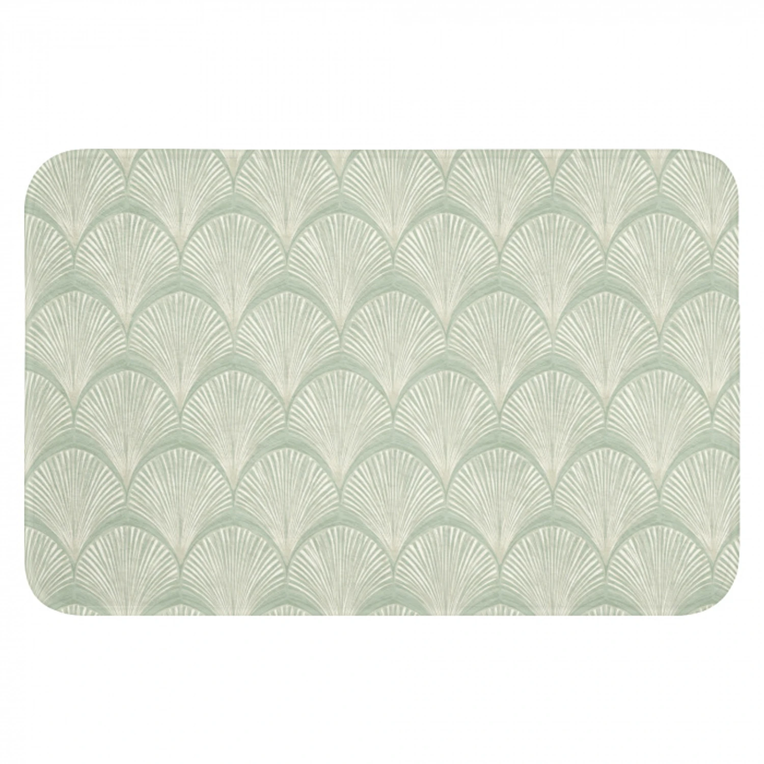 Waaiers - Patroon - Groen Badmat klein 997 -3d