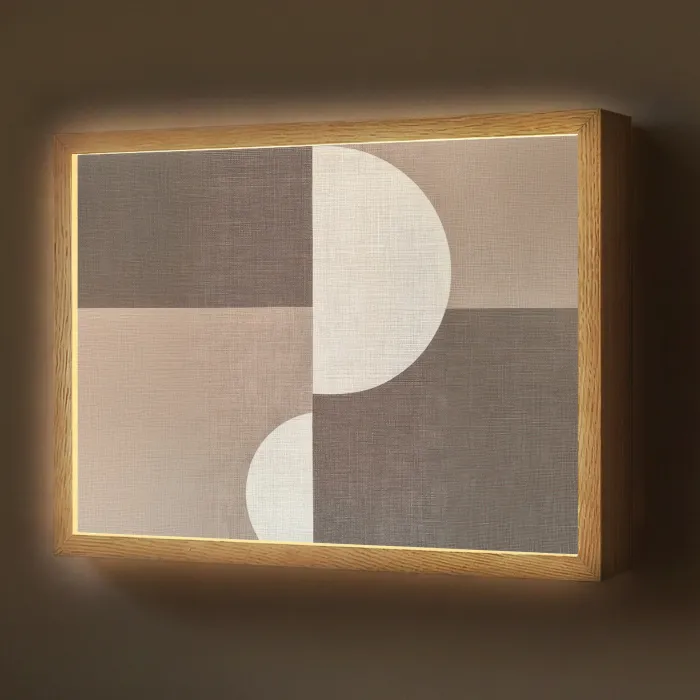 Raster - Halve cirkels - Contrast Light Box met batterij (Wandlamp) middel -z3d_website