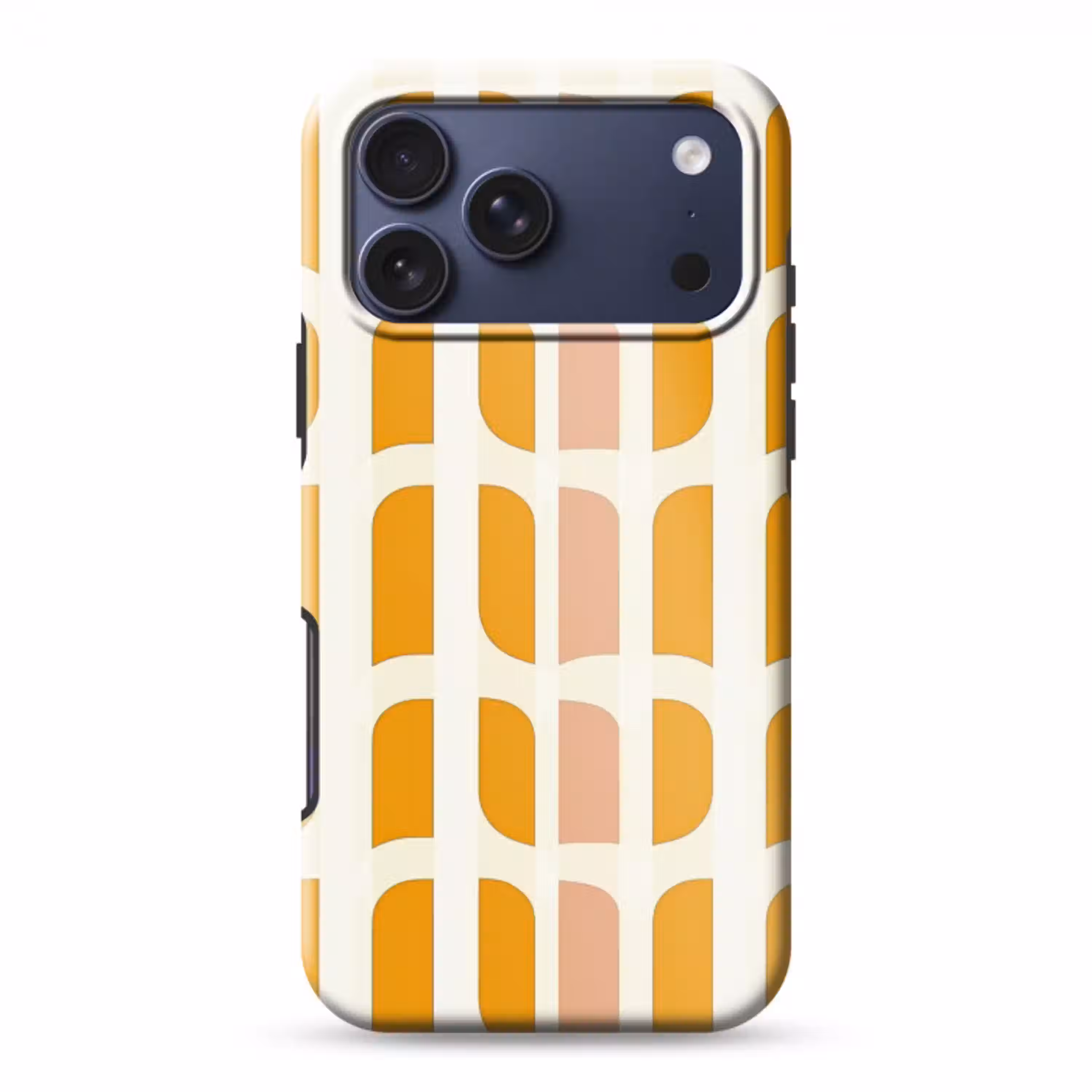 Geometrisch - Patroon - Geel - Roze Toughcase MagSafe Apple iPhone 17 Pro Max klein 1019 -3d