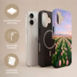 Tulpen - Landschap - Roze Toughcase MagSafe Apple iPhone 17 klein -USP_Lagen_NL