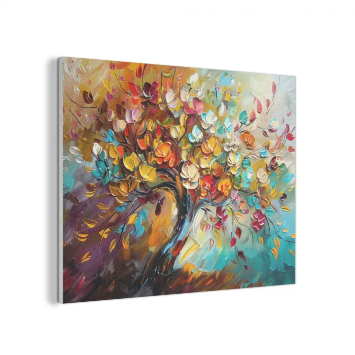 Boom - Abstract - Kleurrijk - Bloemen PET vilt klein -3d