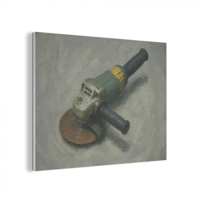 Haakse slijper - Schilderij - Gereedschap PET vilt klein -3d