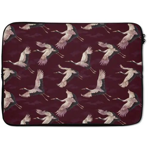 Kraanvogels - Klassiek - Bordeaux laptophoes neopreen klein 279 -zkaufland3dotto