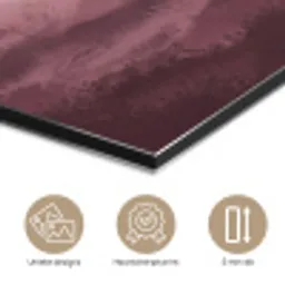 Landschap - Mistig - Roze aluminium wit klein -closeup_NL
