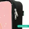 Roze kwal met gezicht Kinderkoffer - Zwart klein -rits_NL