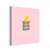 Blah - Bliksem - Roze aluminium wit klein -3d