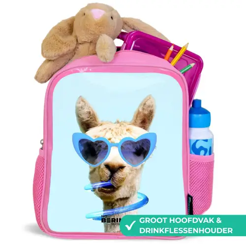 Allard Alpaca Kinderrugzak - Roze middel -inhoud_NL