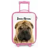 Hondje met Boos Hoofd Kinderkoffer - Roze klein -zz3dotto