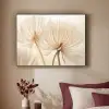 Bloemen - Beige - Natuur Textielframe zwart klein -sfeer1