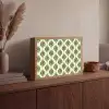Patroon - Retro - Groen Light Box met batterij (Wandlamp) middel 907 -sfeer2
