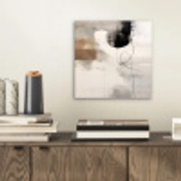 Abstracte kunst - Grijs - Industrieel aluminium wit klein -sfeer1