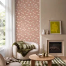 Madeliefjes - Subtiel - Terracotta Behang Vinyl klein 1060 -sfeer2