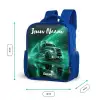 Vrachtwagen - Stad - Groen - Neon Kinderrugzak - Blauw middel -productfoto_formaten