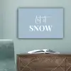 Sneeuw - Winter - Blauw - Let it snow canvas 2cm klein -sfeer4
