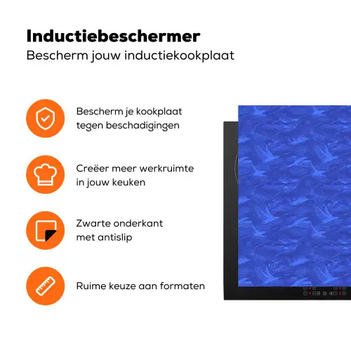 Vogels - Patroon - Veren Inductie beschermer vinyl 3mm klein 276 -zzzzzzz-td-ups