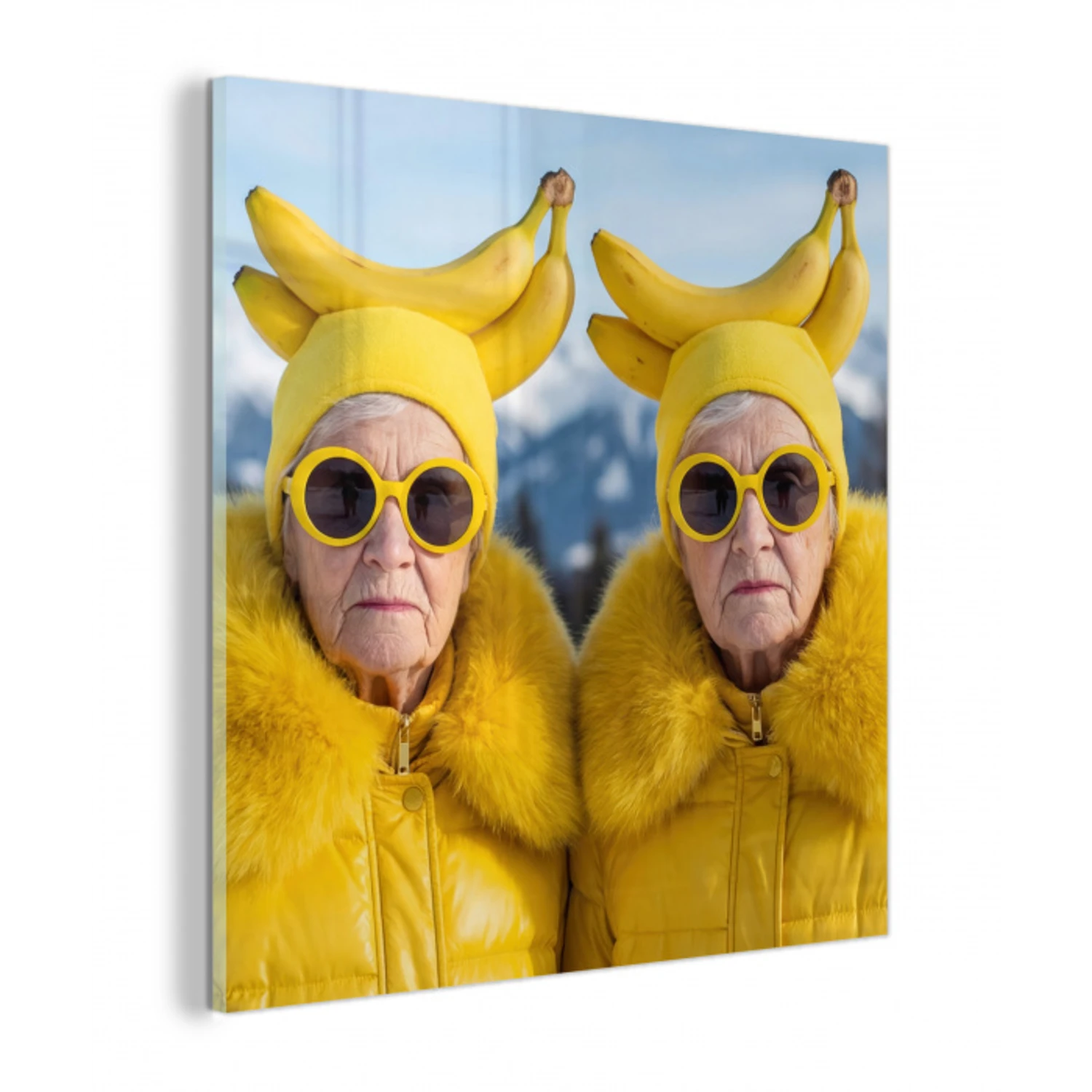 Vrouwen - Bananen - Geel plexiglas 5mm klein -z3d