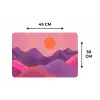 Zon - Heuvels - Paars - Abstract Placemat vinyl groot -specs