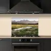 Berglandschap - Rivier - Bos keuken achterwand spatscherm klein -sfeer1