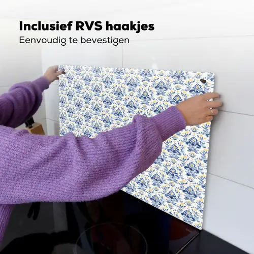 Frans - Citroen - Royaal - Blauw - Geel Inductie beschemer met haakjes klein 777 -ky-ophangen-nl