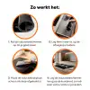 Water - Zwart - Abstract Inductie beschermer vinyl 3mm klein -zzzzzzz-td-werking