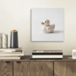 Badeend - Minimalistisch - Wit aluminium wit klein -sfeer1