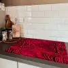 Zebra - Zwart - Roze - Neon Inductie beschermer vinyl 3mm klein 276 -sfeer3