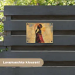 Vrouw - Silhouet - Patronen - Sierlijk tuinposter los doek klein -sfeer3
