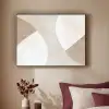 Bruin - Japandi - Abstract Textielframe - compleet frame klein -sfeer1
