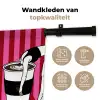 Roze - Strepen - Koffie - Maandag Wandkleed katoen klein -sfeer2