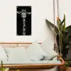 Zwart-wit portret van een giraffe tuinposter los doek klein -sfeer7