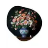 Hout - Vaas - Kleuren - Bloemen Wandcirkel Organisch Plexiglas middel -3d